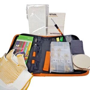 60W Wood Burning Pen Tool Soldering Stencil Iron Craft Set Pyrography Kit